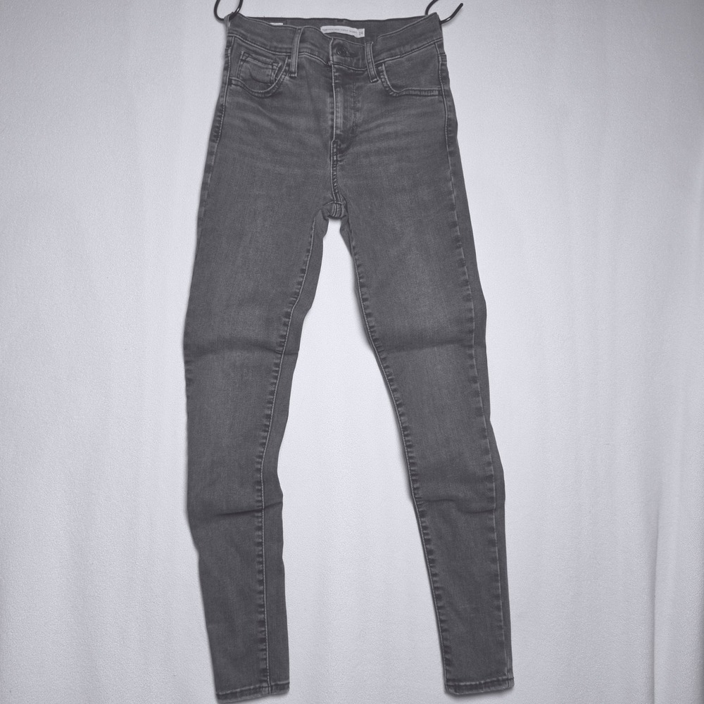 Levis Premium 720 High Rise Super Skinny Jeans Dark Gray W24 L29 W1022